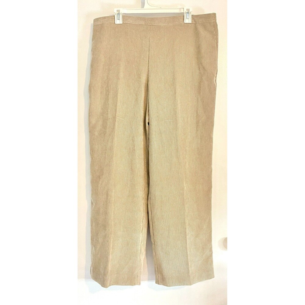 COPY - Alfred Dunner Missy Classic Proportioned Short Corduroy Pants - Tan - Si…